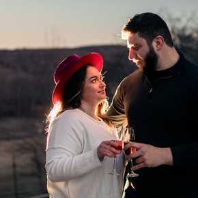 Engagement session in PA at Wallenpaupack Creek Farm CTDH-13